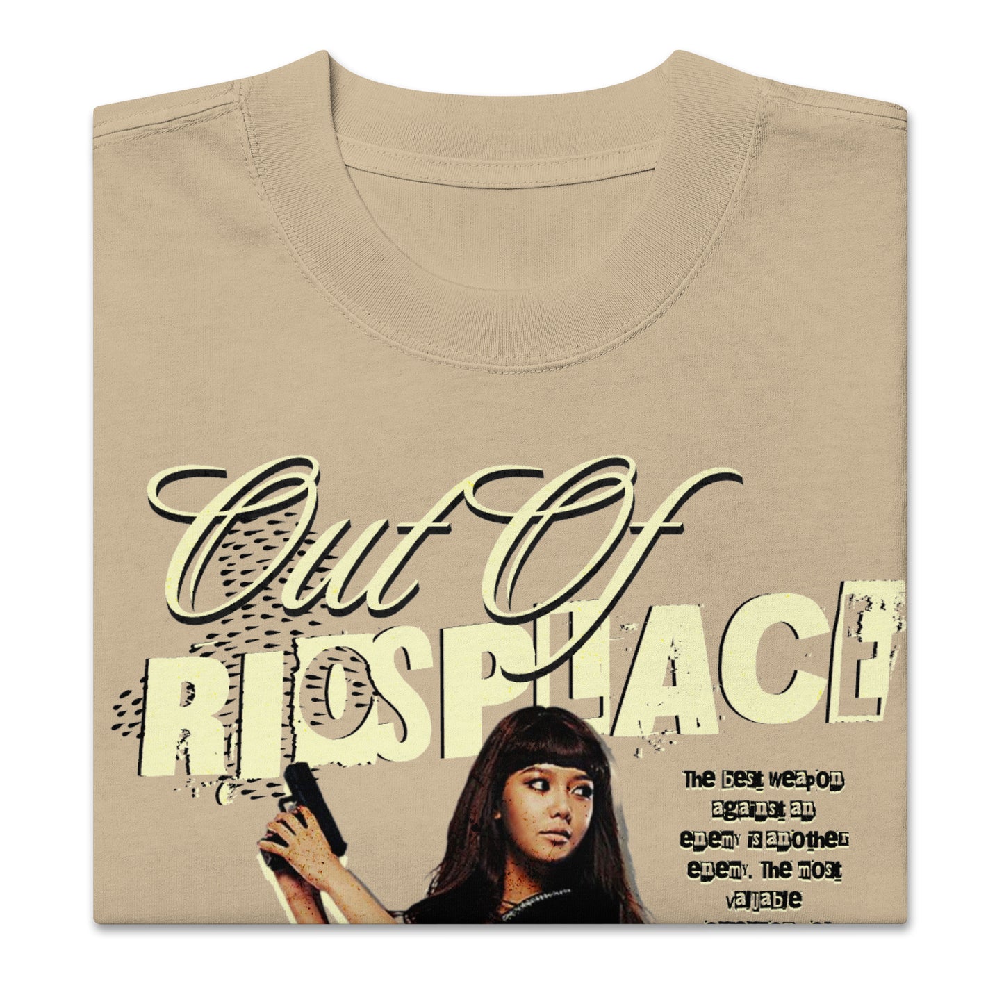 "OUT OF RIOSPLACE" OVERSIZED FADED TEE